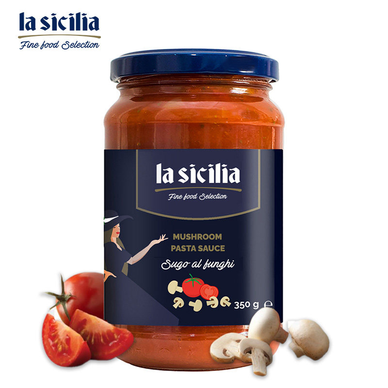 spicy sicilian mushroom tomato pasta sauce bottle mixed noodles and rice western food italian imported sauce 350g