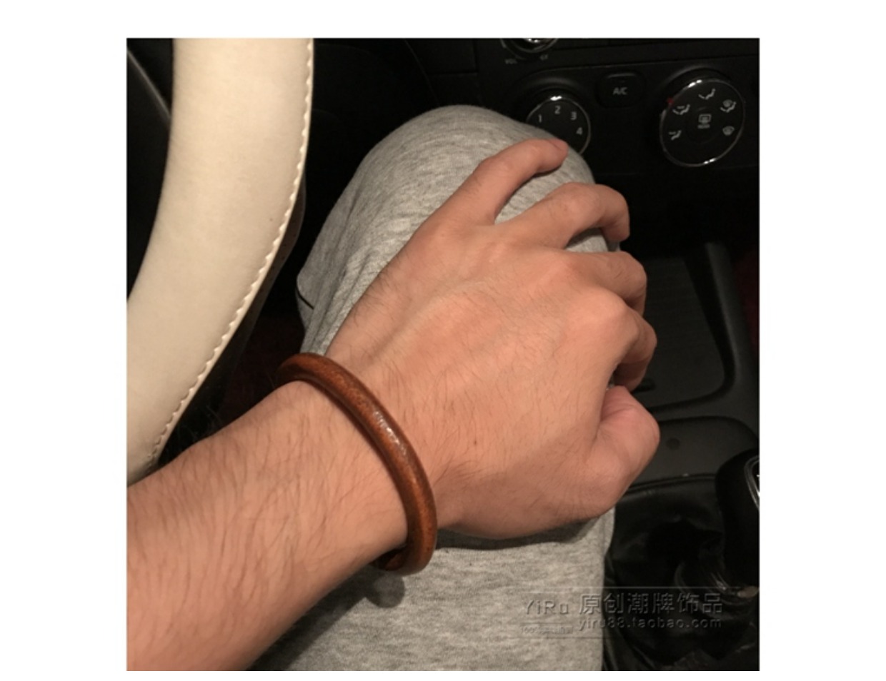 Trang sức hipster Nhật Bản và Hàn Quốc Vòng đeo tay da Takahashi Ấn Độ thời trang retro phong cách nam nữ vòng tay trang sức đơn giản - Vòng đeo tay Cuff gỗ huyết rồng