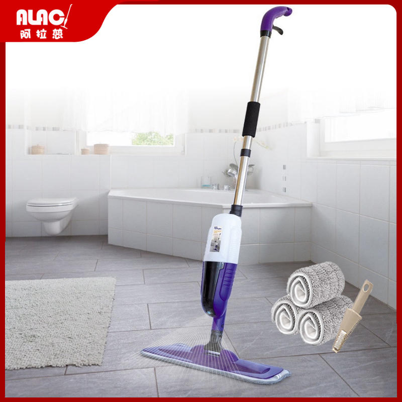 Alacis Spray Mop, a Lazy Person's Magic Tool, Rotating, Hands-Free, Flat, Dual-Use for Dry and Wet, Cleans Tile Floors with One Swipe
