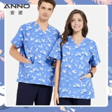 Хлопковая униформа врача, раздельная униформа медсестры, поликоттон, для салонов красоты