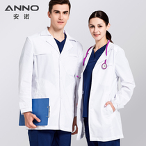 ANNO ANNO white coat coat short sleeve doctors clothing male and female nurse clothes laboratory clothing pharmacy Pet Hospital