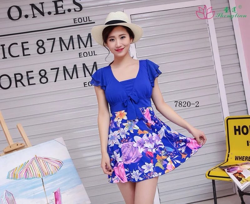 Đồ bơi nữ trung niên và cao tuổi Người mẫu mẹ bảo thủ che bụng giảm béo một mảnh áo tắm suối nước nóng cộng với đồ bơi cỡ lớn đồ bơi một mảnh