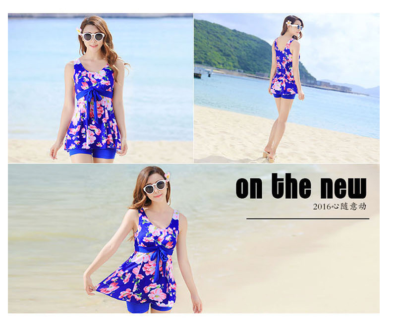 2016 new ladies đồ bơi chia boxer váy váy mô hình bảo thủ kích thước lớn là mỏng vest bơi váy bao phủ bụng 	áo tắm 2 mảnh cho bé gái	