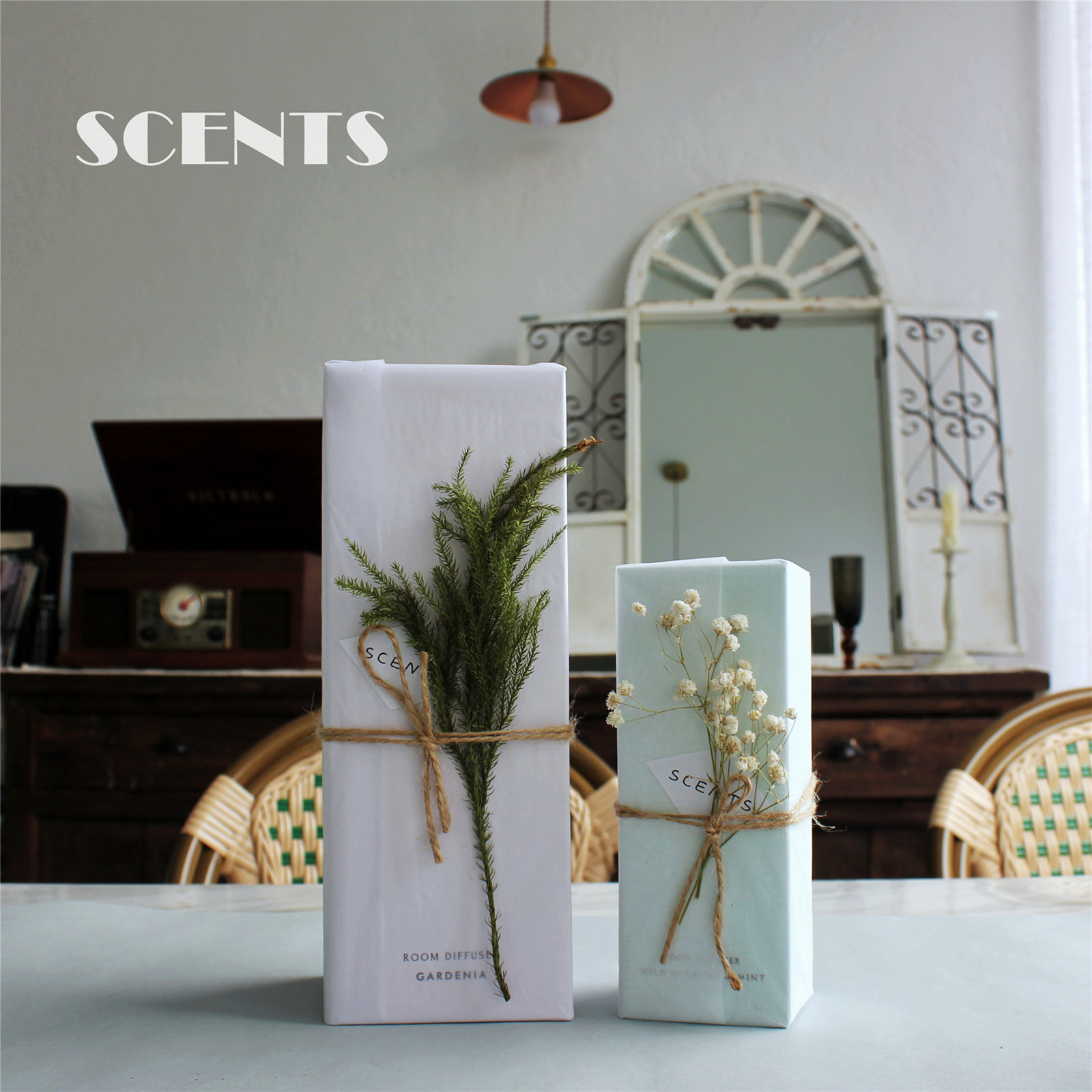 SCENTS L Dry Flower Gift Packaging Ins custom accompanied by hand salubrian kraft Paper bag