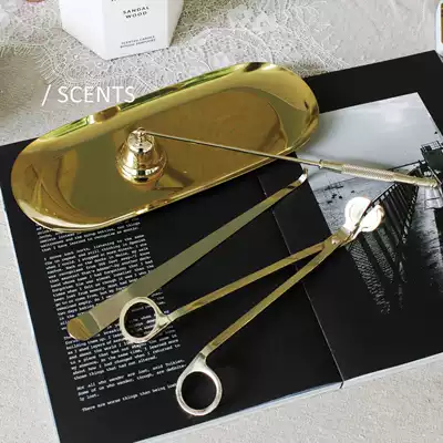 SCENTS l candlelter four-piece set of high temperature plating tray candle shears extinguishing Candle cover fire hook