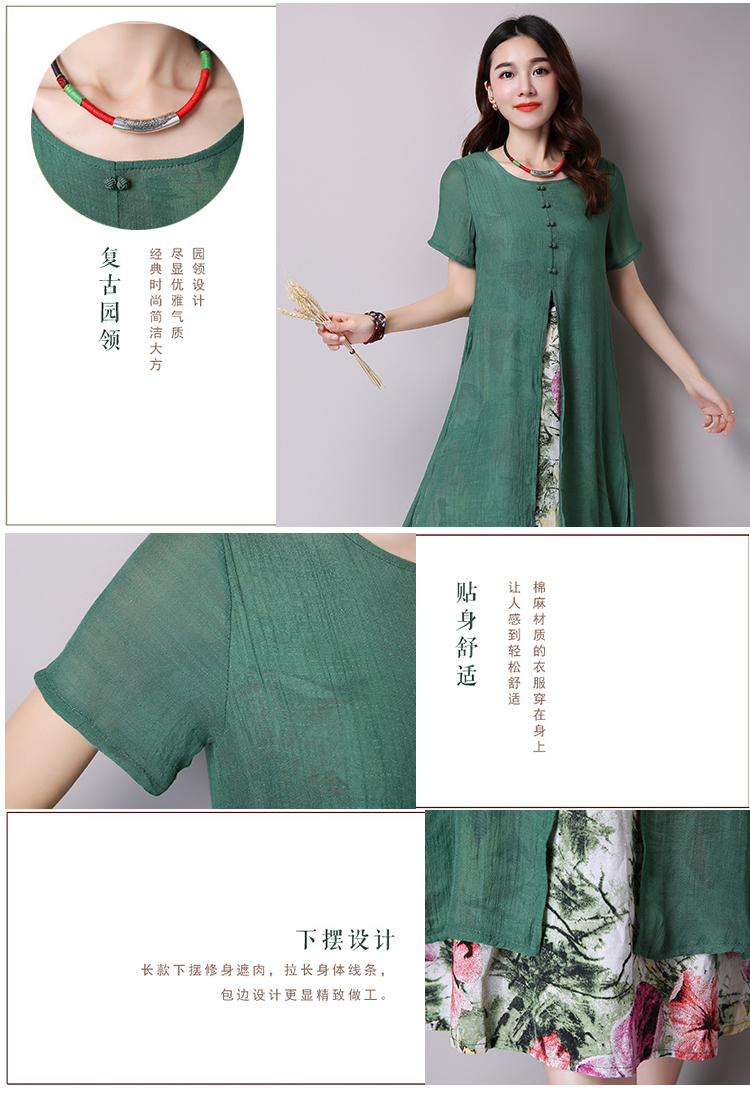 Robe femme en Coton et lin - Ref 3326852 Image 12