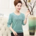 Quần áo mùa xuân và mùa thu bên ngoài mặc quần ngắn mùa xuân ngắn của mẹ áo cardigan nữ mỏng Đan Cardigan