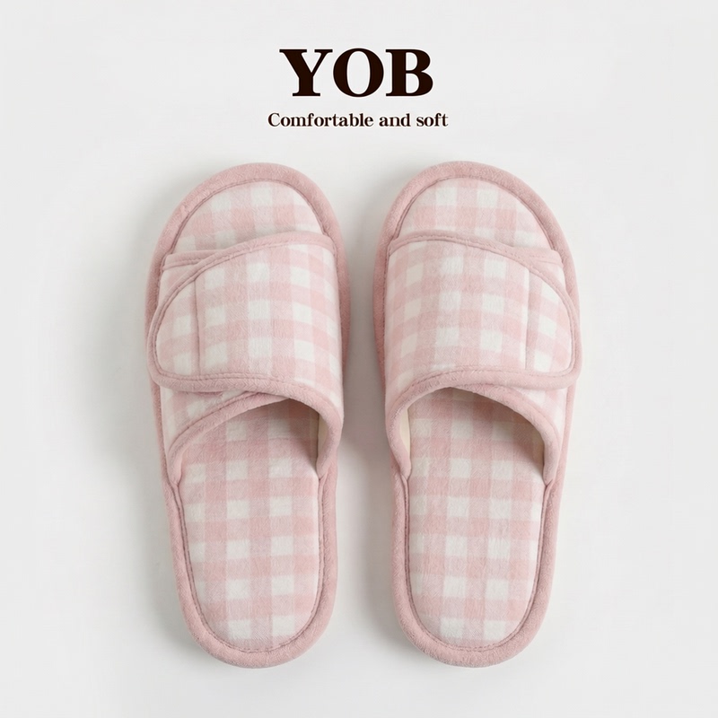 2026 New Model Maternity Magic Tape Silent Open-Toe Slippers for Women, Lightweight and Soft Adjustable Slippers for Home and Bedroom