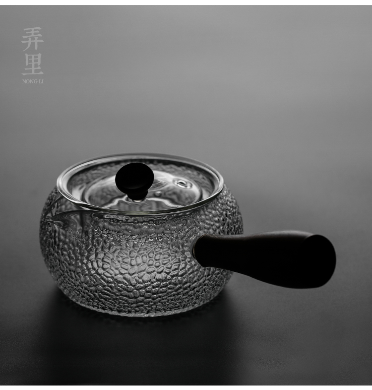 The Heat - resistant glass filter side boil electric TaoLu teapot tea ware hammer high - temperature kung fu tea set