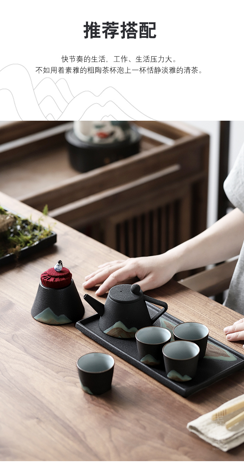 The Get caddy fixings household ceramic POTS in small pu 'er travel tea caddy fixings portable mini packing seal pot