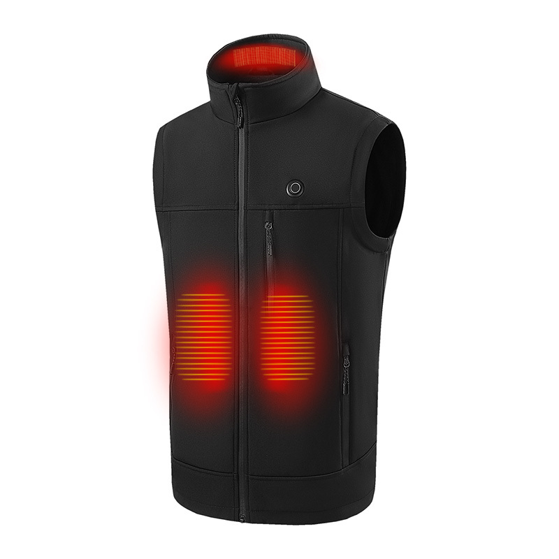 Soft-Shell 9-Zone Smart Heating Vest, Electric Heating Vest, USB Charging Heating Vest, Cold-Proof and Warm, Winter Black Technology