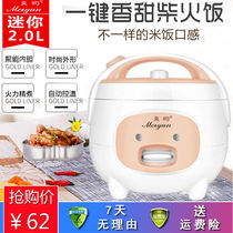 Beauty-Yun Mini Rice Cooker 2L Single Mini Student Dormitory 1-2-3 People Nonstick Multifunction Home Electric Rice Cooker