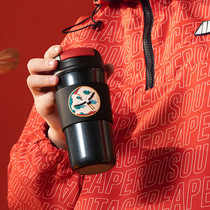 YTH national tide warm coffee cup female accompanying high-value water cup large capacity 316 portable men double drink lid sip Cup
