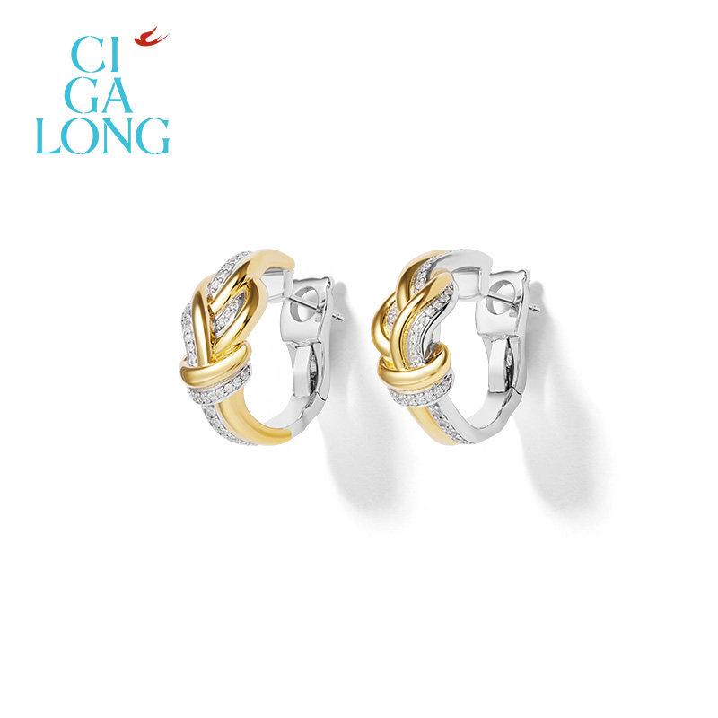 CIGALONG Long Zijia knot earrings