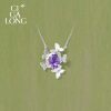 New product purchase coupons CIGALONG Long Zijia Butterfly Amethyst Necklace Earrings Ring Chinese Jewelry