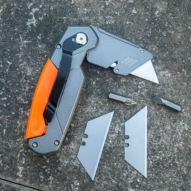 Heavy-duty folding Multifunctional Utility knife trapezoidal wall paper knife cutting tool electric knife wire stripping knife holder