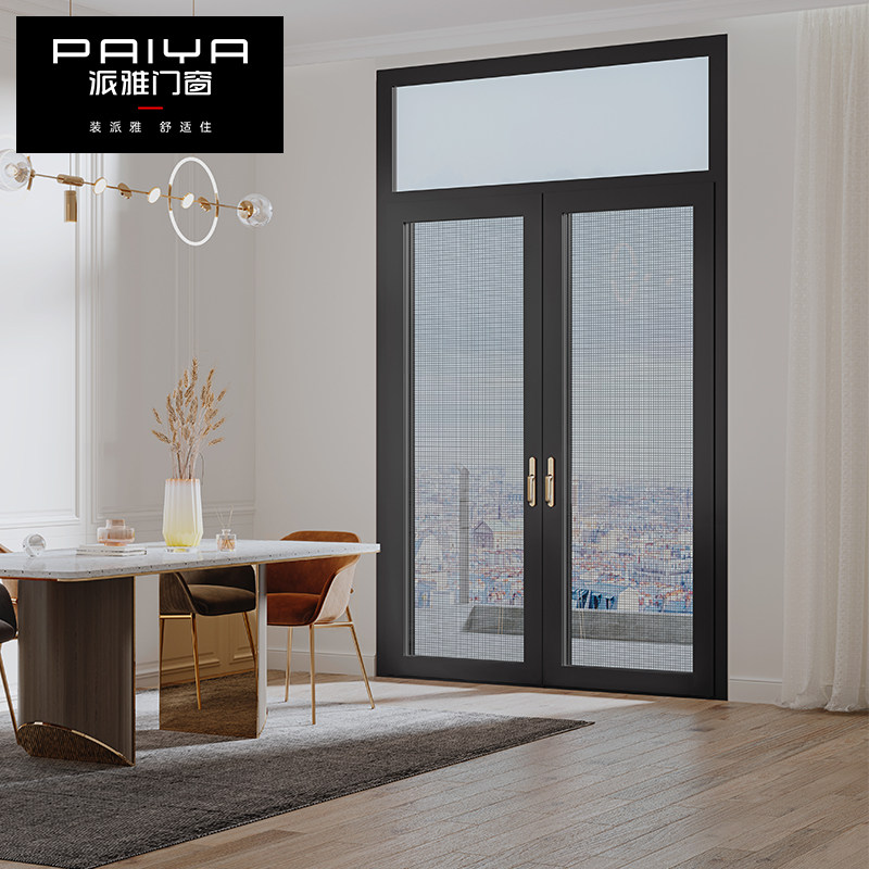 Pija Doors And Windows Elegant Wind Second-generation Broken Bridge With Gauze Living Room Kitchen Soundproof Insulation Door Yarn flat door