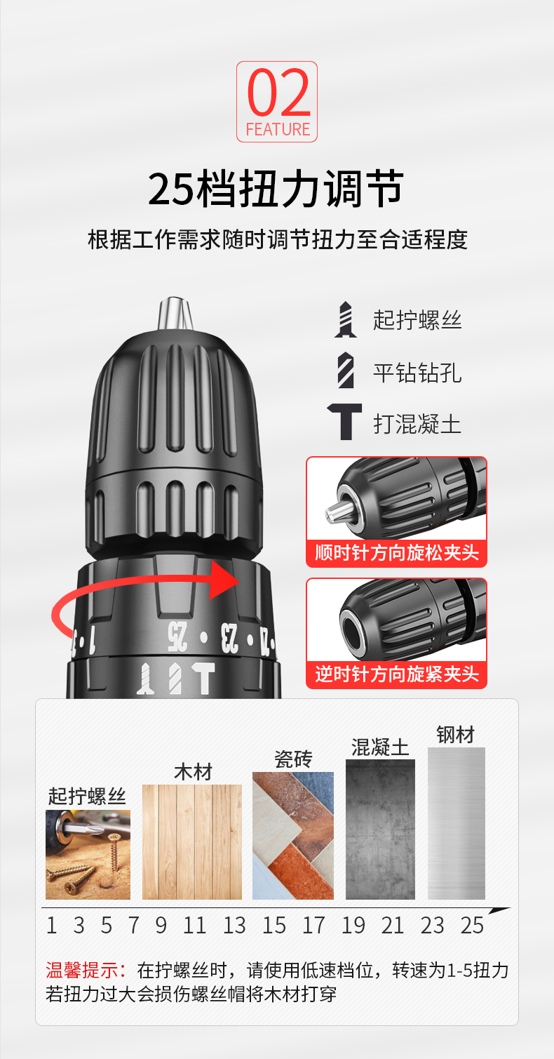 Yi-Bo 易博 手持式离电钻 12v 一电一充 正反拧螺丝 图6