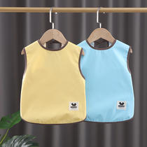 Kindergarten eating clothes waterproof anti-dirty baby bib baby anti-dressing food bag childrens saliva towel customization