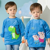 Бархатный детский нагрудник подходит для мужчин и женщин для еды, водонепроницаемое демисезонное термобелье, лонгслив, фартук, сзади на завязках