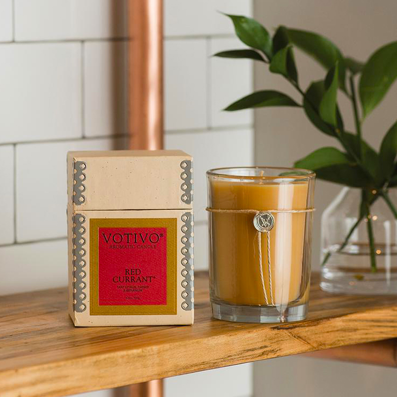 Votivo RED Current Pinery Collection of Red Vice - Available American Imports of Small Aroma Candles
