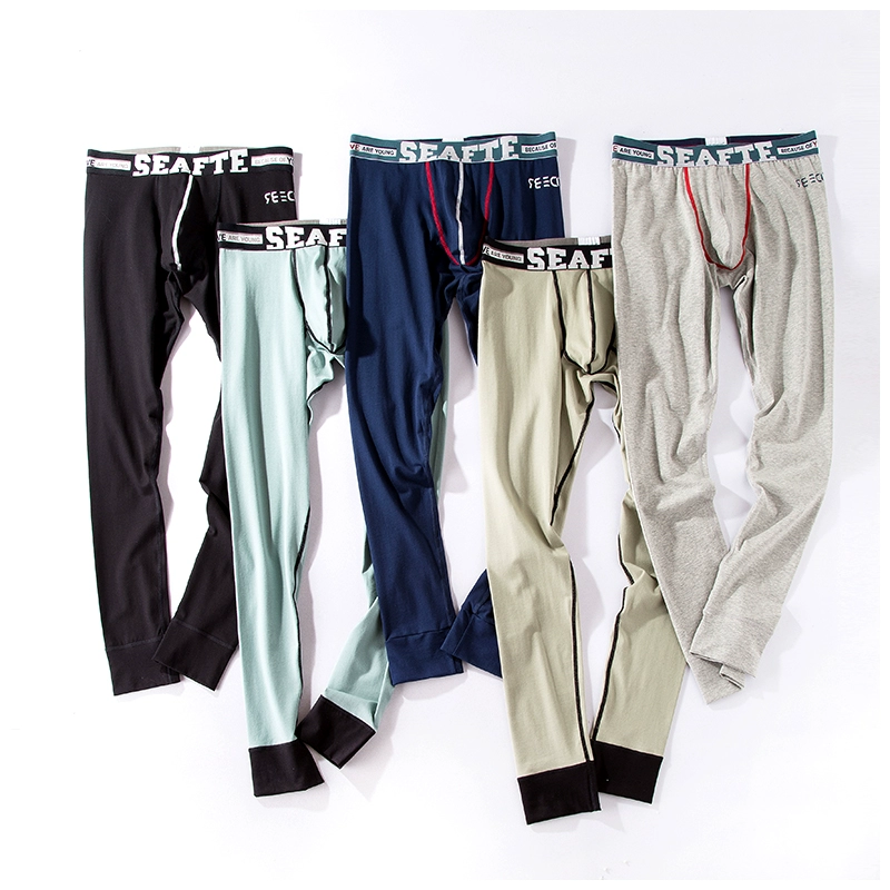 2 quần nam dài quần ấm áp cotton mùa thu đông thoải mái cá tính gợi cảm quần nam mùa thu quần legging thủy triều