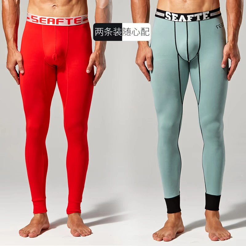 2 quần nam dài quần ấm áp cotton mùa thu đông thoải mái cá tính gợi cảm quần nam mùa thu quần legging thủy triều