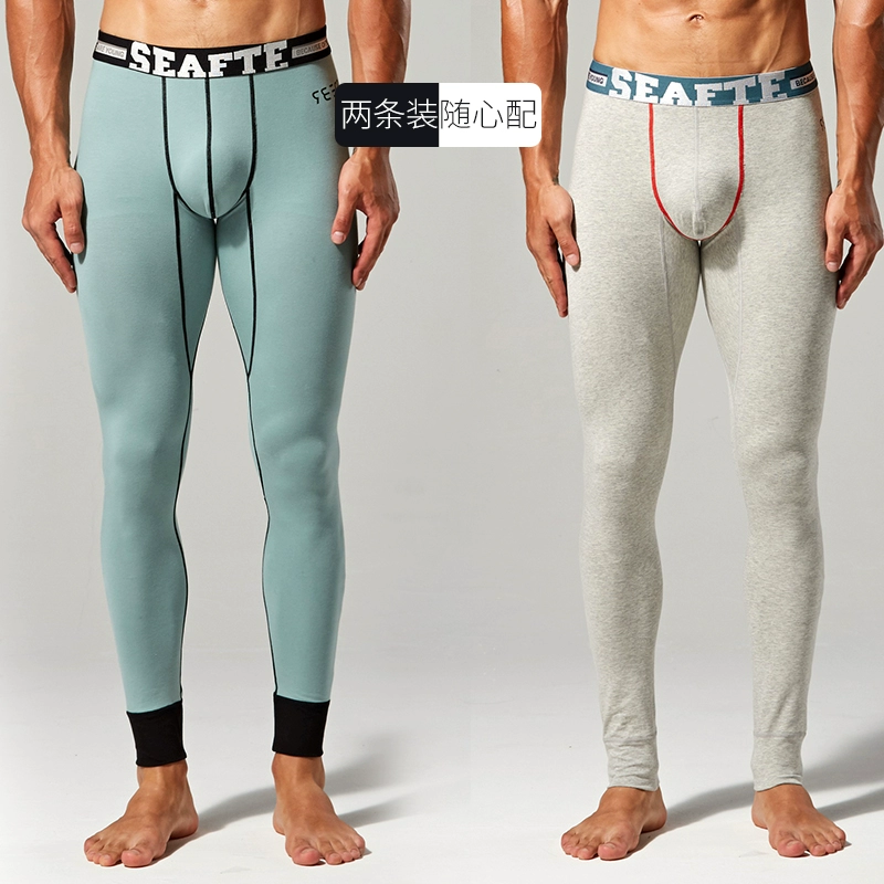 2 quần nam dài quần ấm áp cotton mùa thu đông thoải mái cá tính gợi cảm quần nam mùa thu quần legging thủy triều