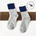 6 đôi tất nam ấm cotton cotton Nhật Bản sọc dày khăn terry vớ thể thao vớ nam ấm Vớ nam