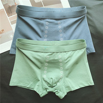 Mens underwear cotton mens boxer summer breathable mesh personality hip boxer pants trend middle waist short pants