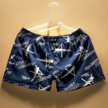 Loose mens underwear mens boxer cotton sweat-absorbing breathable home Aro pants trend letter four-corner shorts head