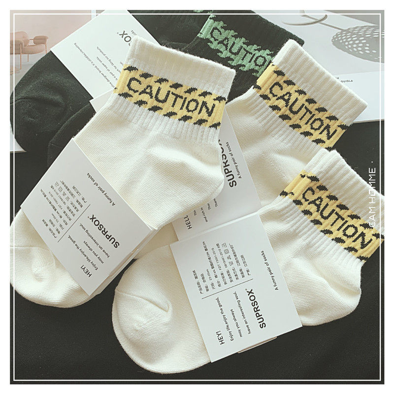 3 Double Dress Men And Women's Invisible Socks Pure Cotton Summer Thin perspiration Breathable Invisible Socks Lovers letter College Wind Short Sox