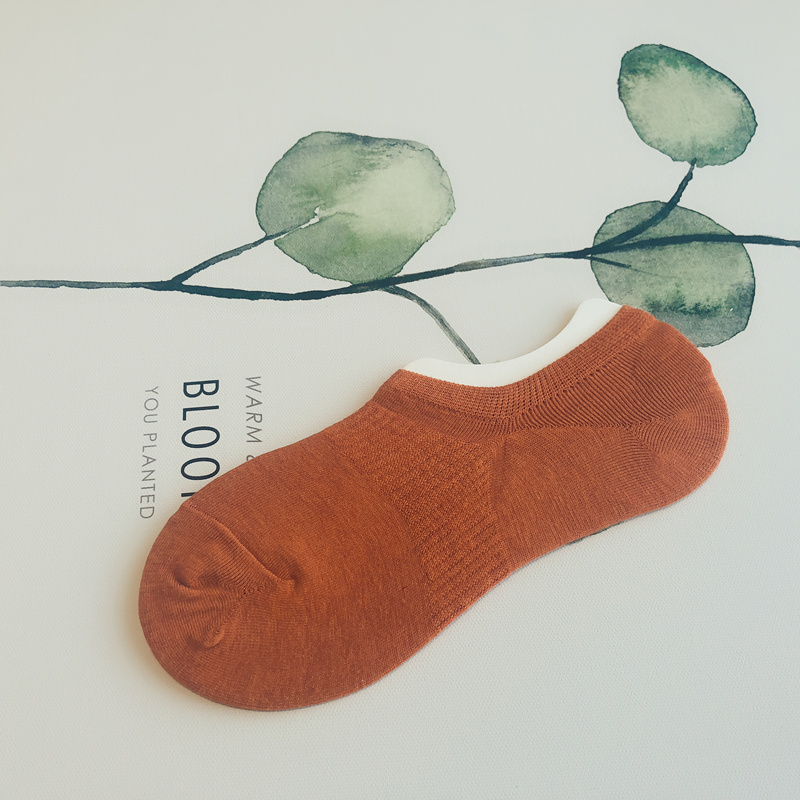 6 đôi vớ cotton nam vớ cotton thoải mái thoáng khí vớ màu thời trang cotton nông miệng vớ vô hình nam quan tat bong day