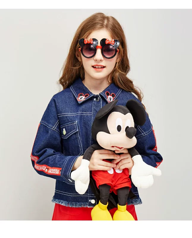 Quần áo trẻ em Desha lớn cô gái 2020 mùa xuân mới Disney chung Mickey chuột áo khoác denim áo khoác trẻ em Mickey - Áo khoác