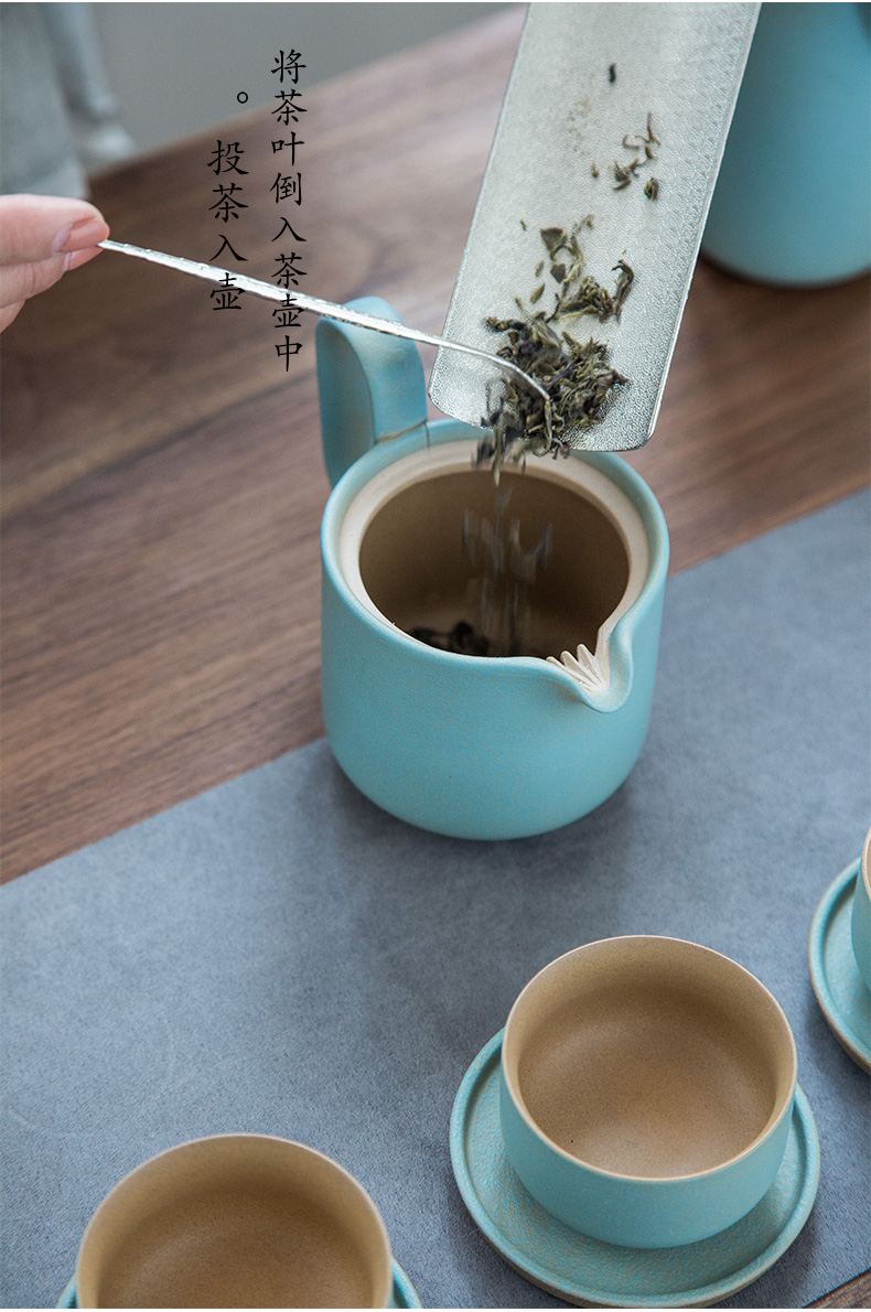 Zhuo royal creative kung fu tea set fair ceramic teapot teacup tea wash to restoring ancient ways of household contracted and I sitting room