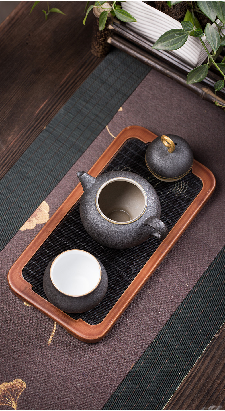 Zhuo travel royal ceramic tea set a pot of a single mini portable kung fu tea set office household contracted