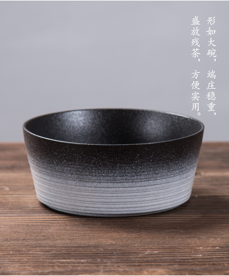 Zhuo royal kung fu tea set of black suit Japanese office creative household contracted gradient tureen cup tea saucer