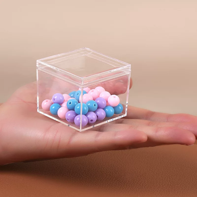Квадратная акриловая коробка для хранения, минифигурка, стойка