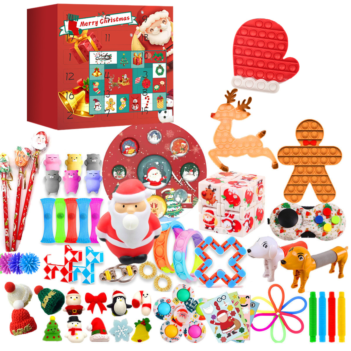 Creative Exquisite Christmas Blind Box Countdown Calendar Gift Box Children Boys and Girls Gift Surprise Unpacking Decompression Toys
