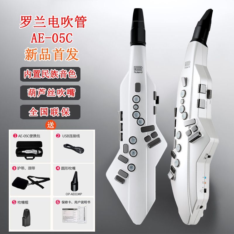 Roland Electric Wind Instrument Ae05C Electric Saxophone for Middle-Aged and Elderly People, Huilu Flute