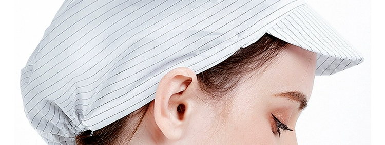 Mũ chống bụi Mũ công nhân nhỏ Mũ chống tĩnh điện màu trắng xanh nhà máy thực phẩm xưởng điện tử phòng sạch mũ không bụi mũ sọc nón y tế trắng nón y tế tiệt trùng