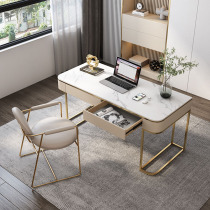 Light luxury bright slate desk home modern minimalist small apartment solid wood study office writing desktop computer desk