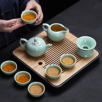 White porcelain Kung Fu tea set Household set Chinese tea pot tea cup cover bowl Living room office custom logo