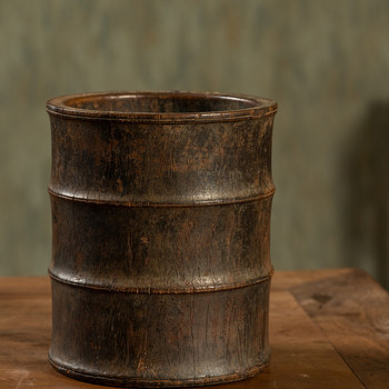 Ming dynasty huanghuali bamboo brush holder