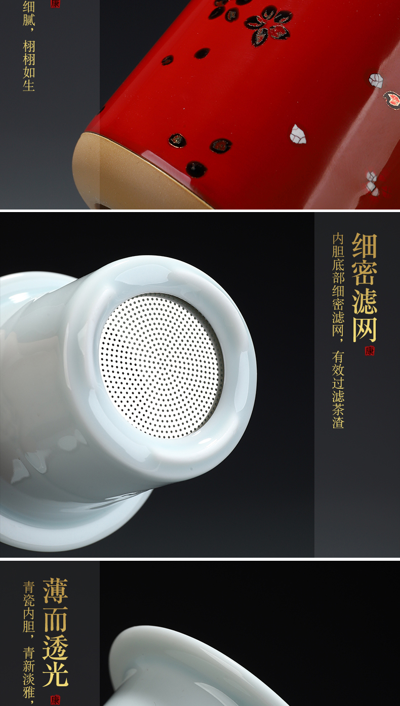 Beauty is superior lacquer tea as hot glass teapot preventing elegant cups tea separation ceramic filtration tank tea