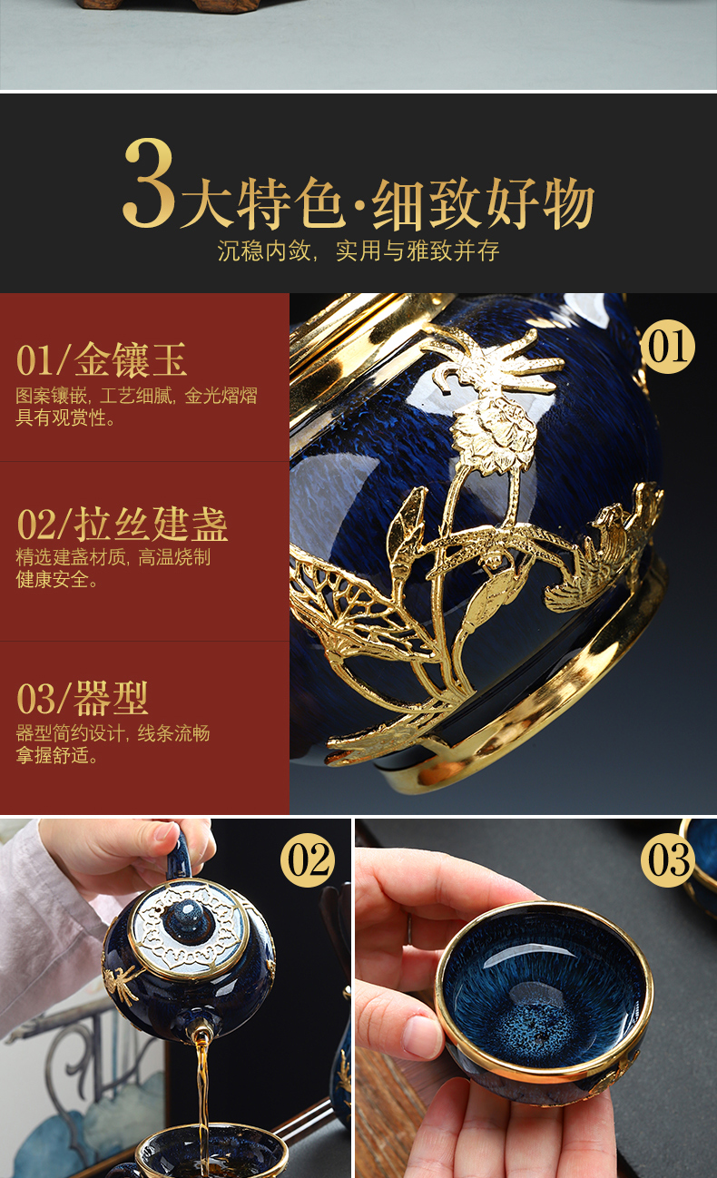 Implement the optimal product of jingdezhen ceramic teapot manually set question lamp that drawing make tea, household utensils single pot of gifts