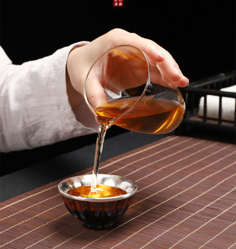 The optimal product variable sample tea cup single cup silver kung fu tea cups checking ceramic building light flow glaze teacup individual cup