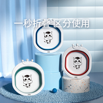 Children can hang folding cartoon washbasin for newborn baby special products wash face butt Basin home dormitory 3 sets