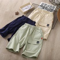 Childrens cotton linen shorts boys summer new cotton thin elastic breathable half pants Tong Tong Tong casual five-point pants tide