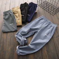 Boy quick dry long pants 2020 Spring and Autumn new childrens elastic sports casual pants in big children loose single pants tide